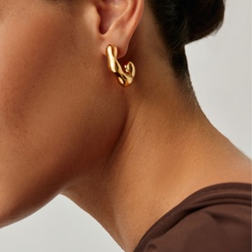 Eny Puffy Medium Hoop Earrings