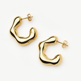 Eny Puffy Medium Hoop Earrings