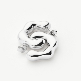 Eny Puffy Medium Hoop Earrings