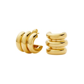 Chubby Triple Small Hoop Earrings