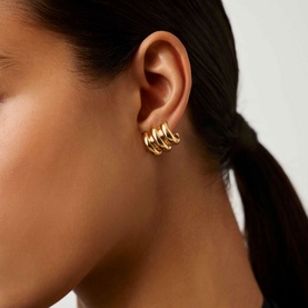 Chubby Triple Small Hoop Earrings