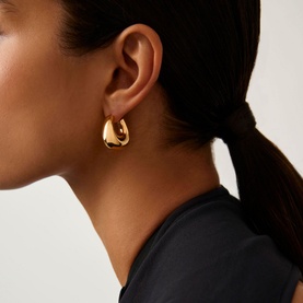 Sculptural Chubby Small Hoop Earrings
