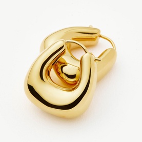 Sculptural Chubby Small Hoop Earrings