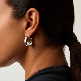Sculptural Chubby Small Hoop Earrings