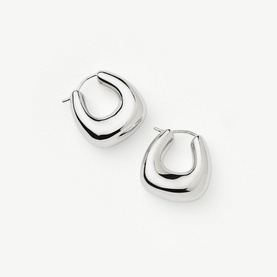 Sculptural Chubby Small Hoop Earrings