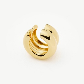 Sculptural Chubby Double Ear Cuff Earring