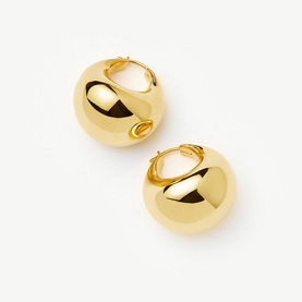 Sculptural Chubby Dome Medium Hoop Earrings