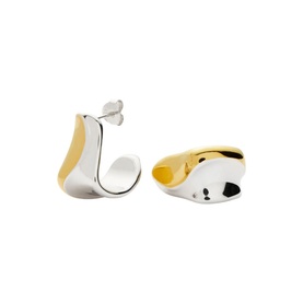 Sculptural Molten Medium Hoop Earrings