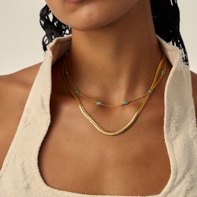 Magma Gemstone Charm Choker Necklace