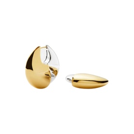 Sculptural Pebble Large Hoop Earrings