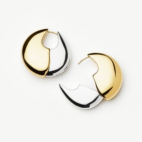 Sculptural Pebble Large Hoop Earrings