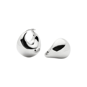 Sculptural Chubby Dome Small Hoop Earrings