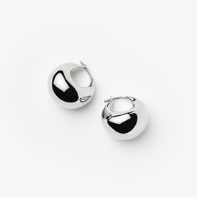 Sculptural Chubby Dome Small Hoop Earrings