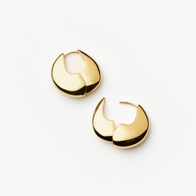 Sculptural Pebble Small Hoop Earrings