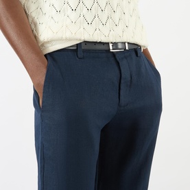 Theo Linen Slim Leg Trousers