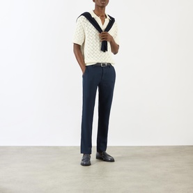 Theo Linen Slim Leg Trousers