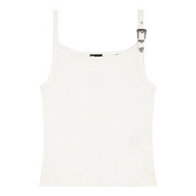 Buckle Strap Ribbed Tank Top