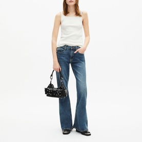Buckle Strap Ribbed Tank Top