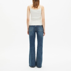 Buckle Strap Ribbed Tank Top