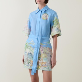 Anouk Belted Mini Shirt Dress