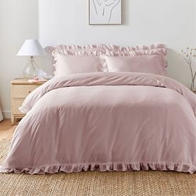 Cassia Frill Duvet Set Lavender
