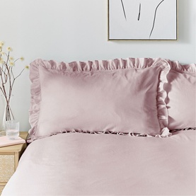 Cassia Frill Duvet Set Lavender