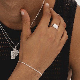Mini Curb Bracelet Silver