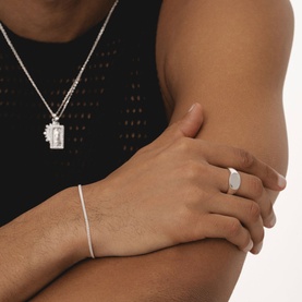 Mini Curb Bracelet Silver
