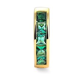 Emerald Baguette Hoop Gold