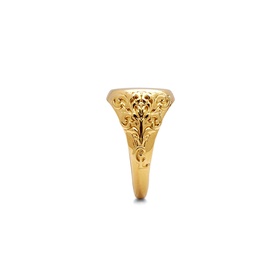 Floral Logo Signet Ring