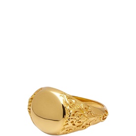 Floral Logo Signet Ring
