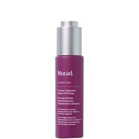 Murad Cellular Hydration Repair Oil Drops in a purple pump bottle with silver cap, 40ml facial oil serum
