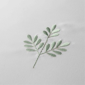 Emily Fern Embroidered Duvet Set Green