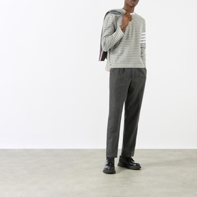 Four-Bar Striped Long-Sleeved T-Shirt