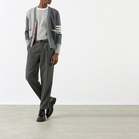 Four-Bar Striped Long-Sleeved T-Shirt