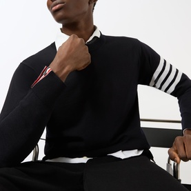 Four-Bar Striped Merino Sweater