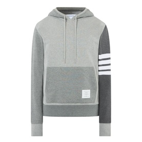 Four-Bar Tonal Panelled Hoodie