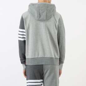 Four-Bar Tonal Panelled Hoodie