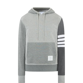 Four-Bar Tonal Panelled Hoodie