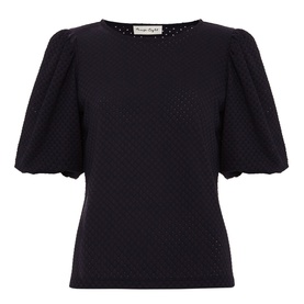 Lani Broderie Puff Sleeve Top