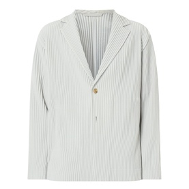 Pleated Single-Breasted Blazer