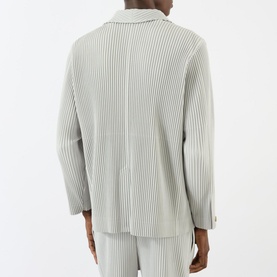Pleated Single-Breasted Blazer