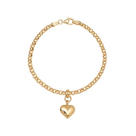 Heart Pendant Small Belcher Bracelet