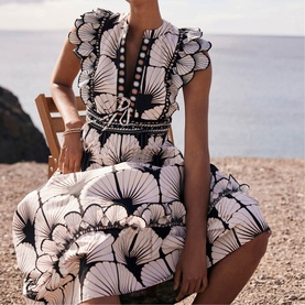 Shell Printed Dress