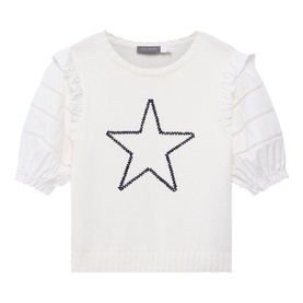 Embroidered Star Top