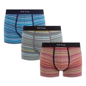 Three-Pack Logo Striped Boxers