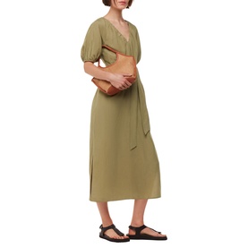 Ariella Linen Blend Midi Dress
