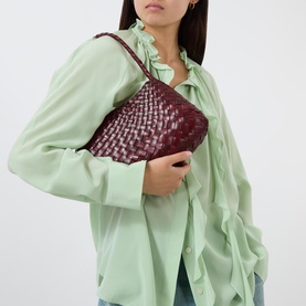 Rosanna Woven Leather Shoulder Bag
