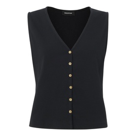 Ribbed Button Tank Top