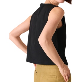 Ribbed Button Tank Top